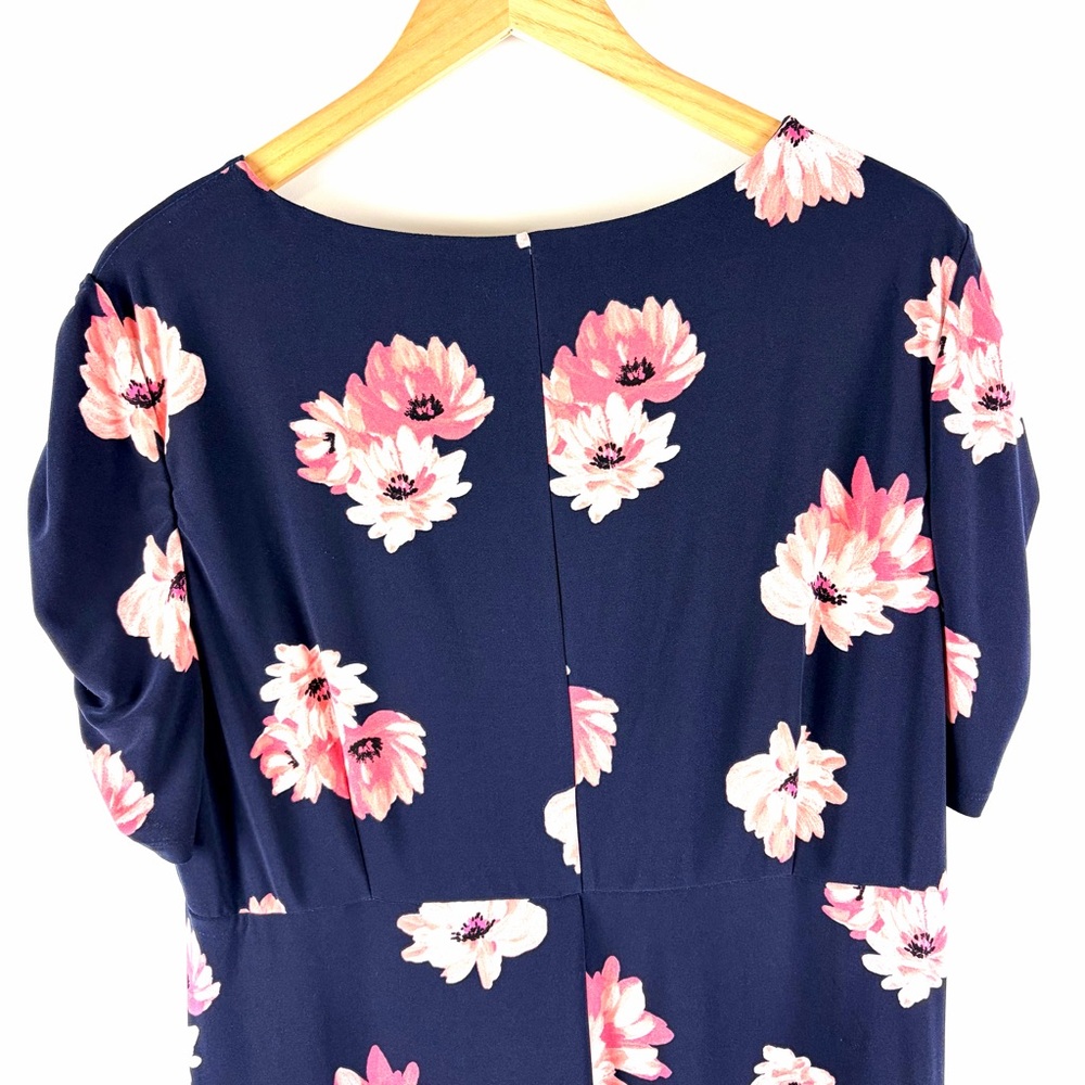 Tommy Hilfiger Navy Floral Wrap Mini Dress - Picture 12 of 13